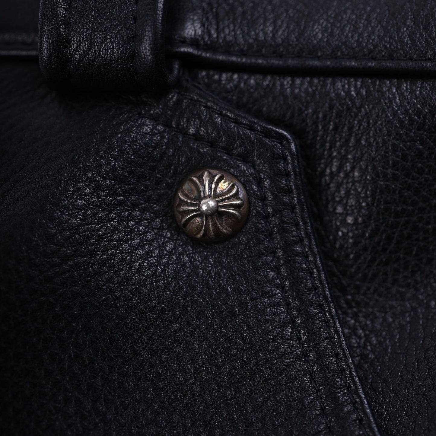 Chrome Hearts Leather Double Knee Carpenter Pants
