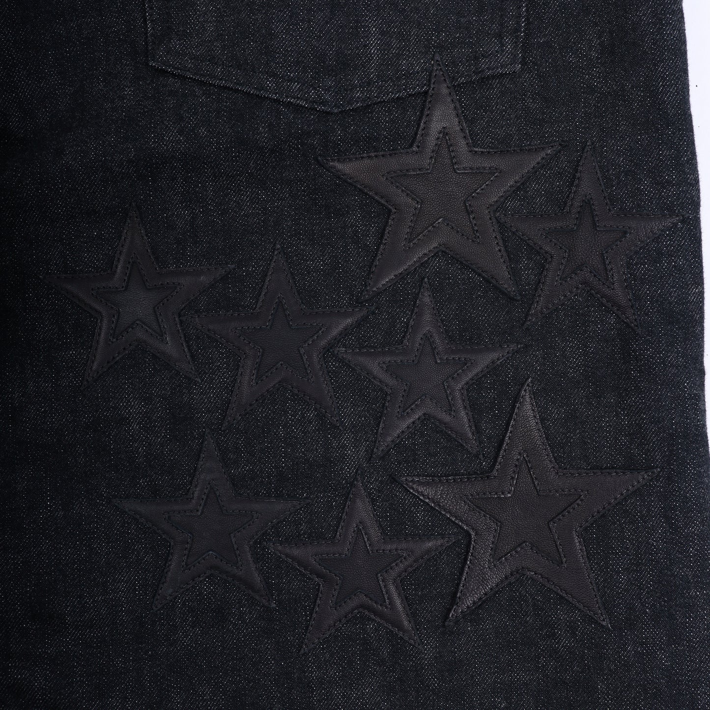 CHROME HEARTS STAR PATCH DENIM JEANS 38