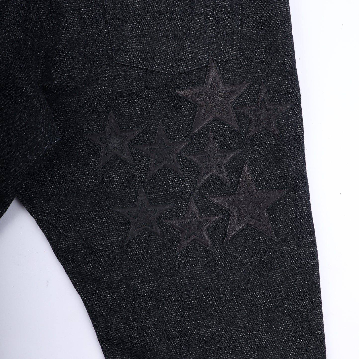 CHROME HEARTS STAR PATCH DENIM JEANS 38
