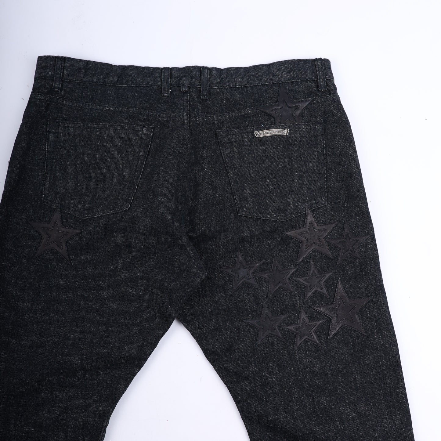 CHROME HEARTS STAR PATCH DENIM JEANS 38