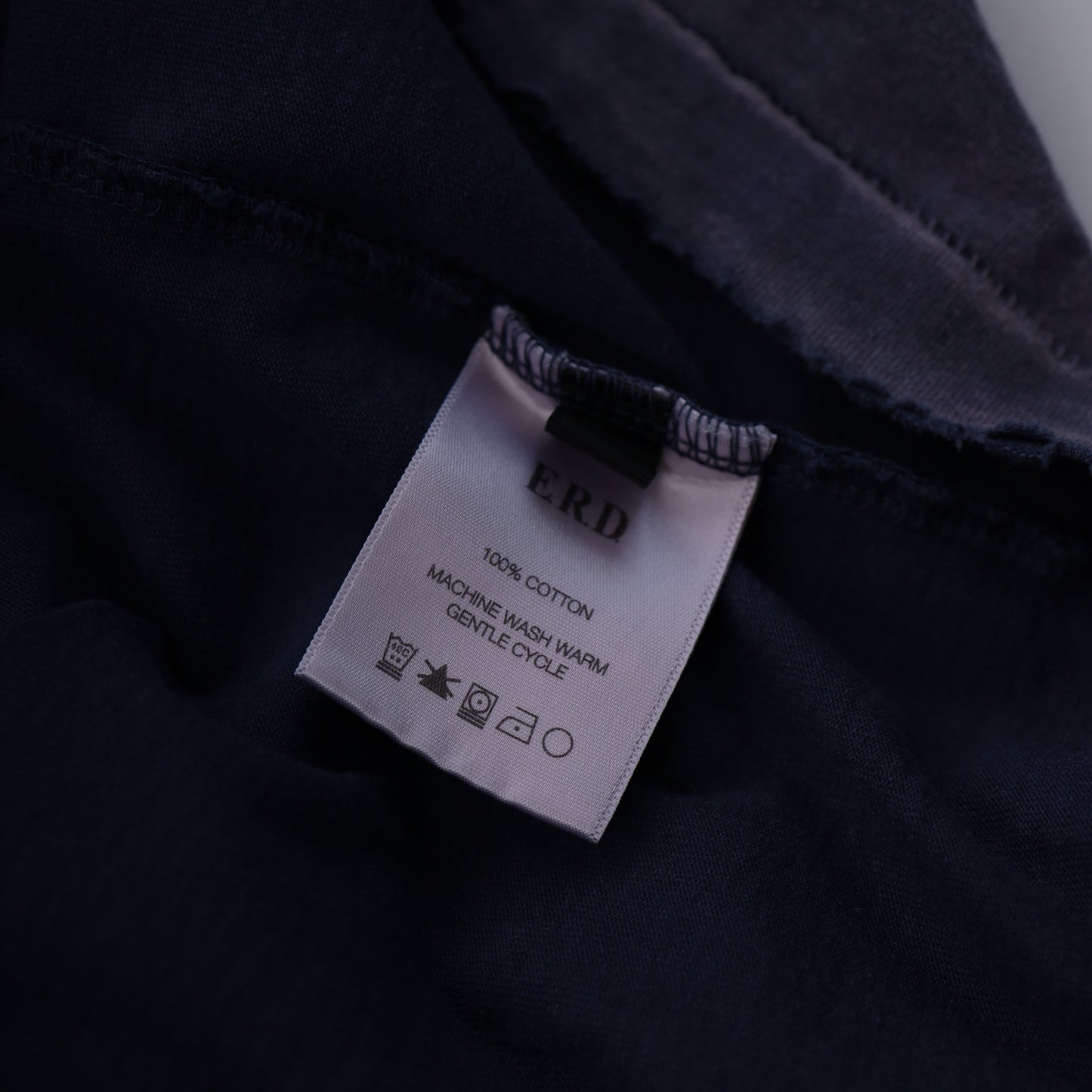ERD THRASHED DESTROYED LOGO POCKET TEE FADED BLUE