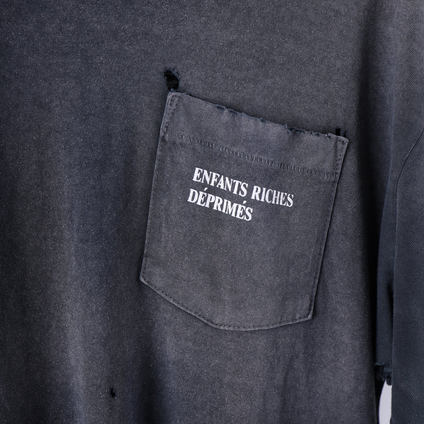 Thrashed Black ERD Pocket Tee