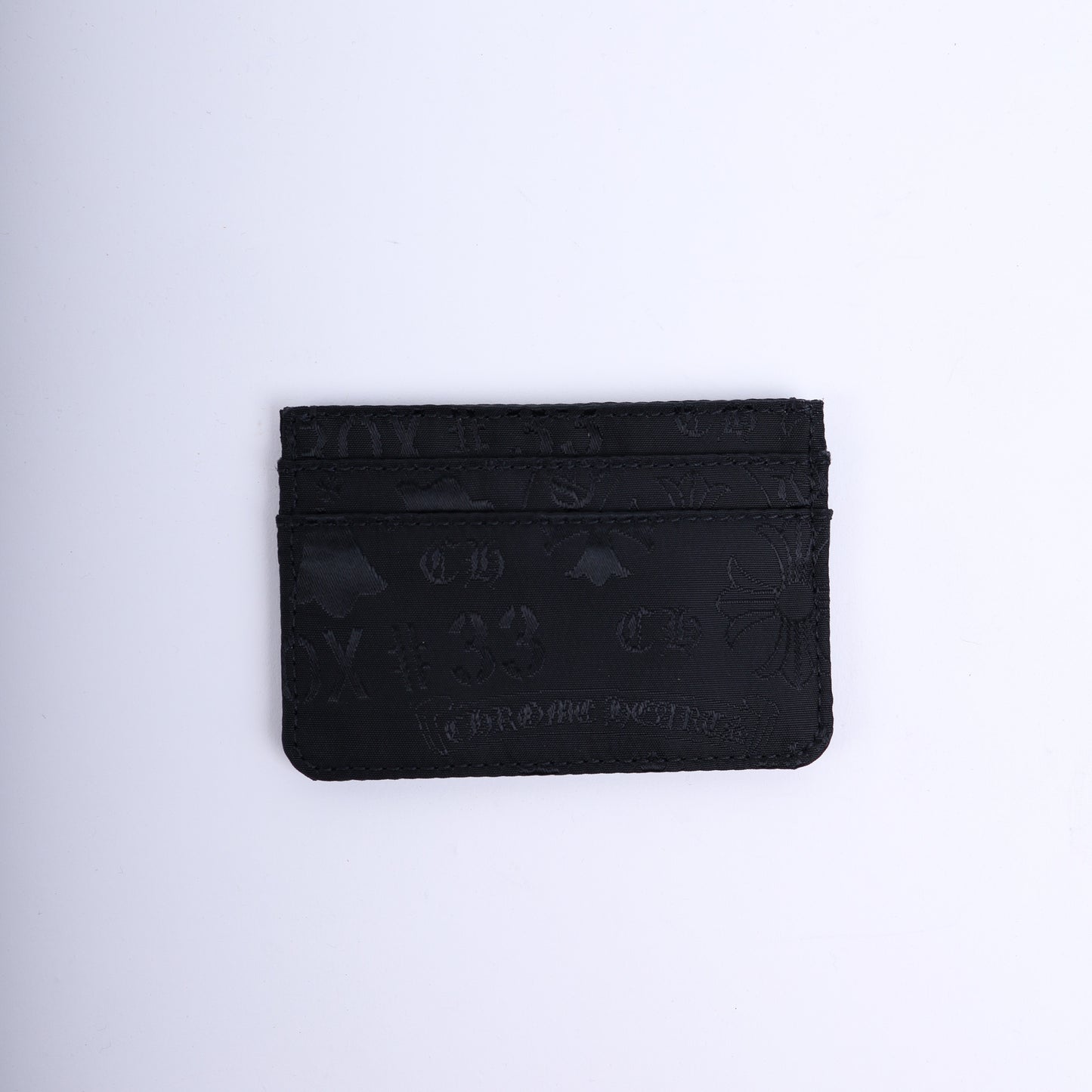 BLACK CHROME HEARTS NYLON STENCIL CARD HOLDER