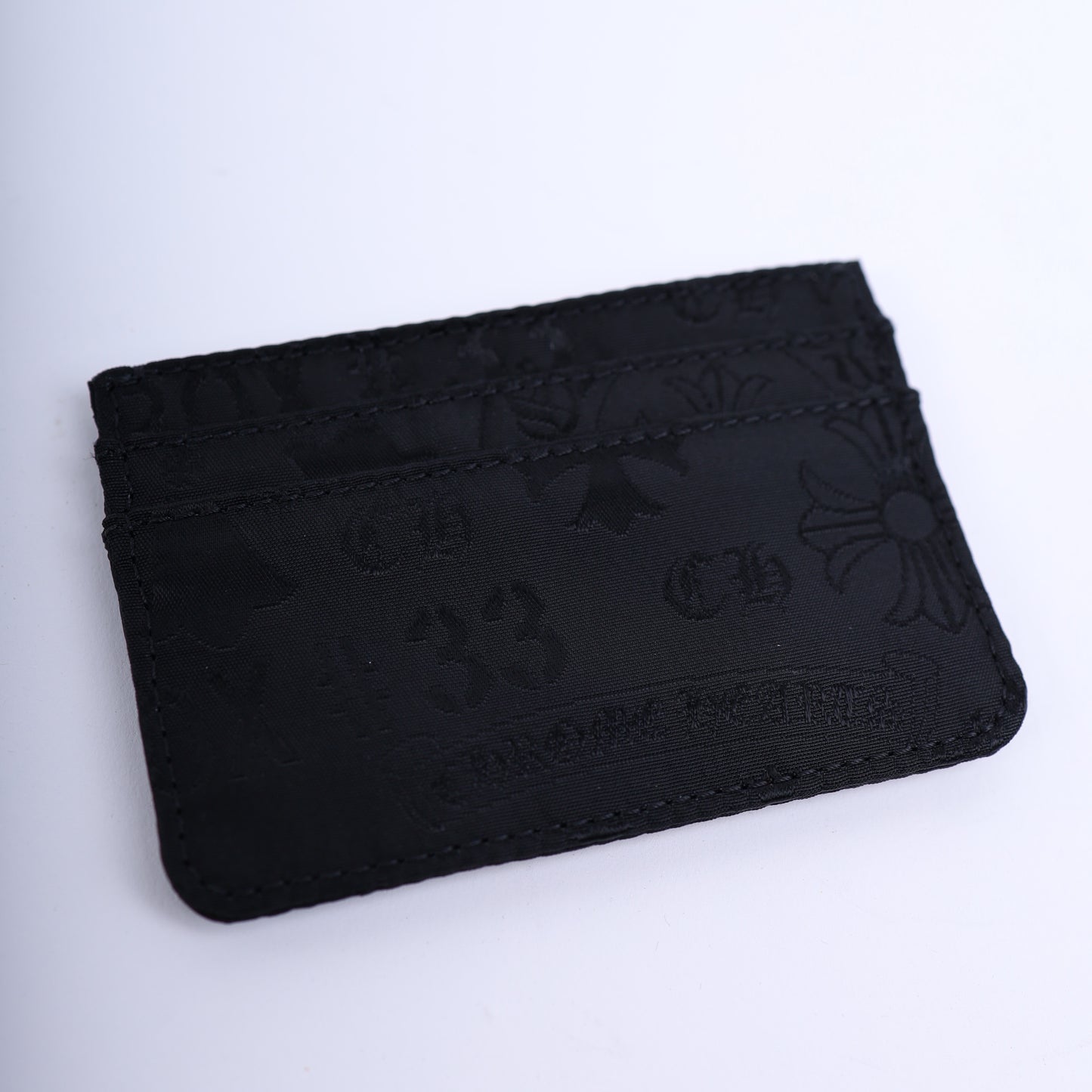 BLACK CHROME HEARTS NYLON STENCIL CARD HOLDER