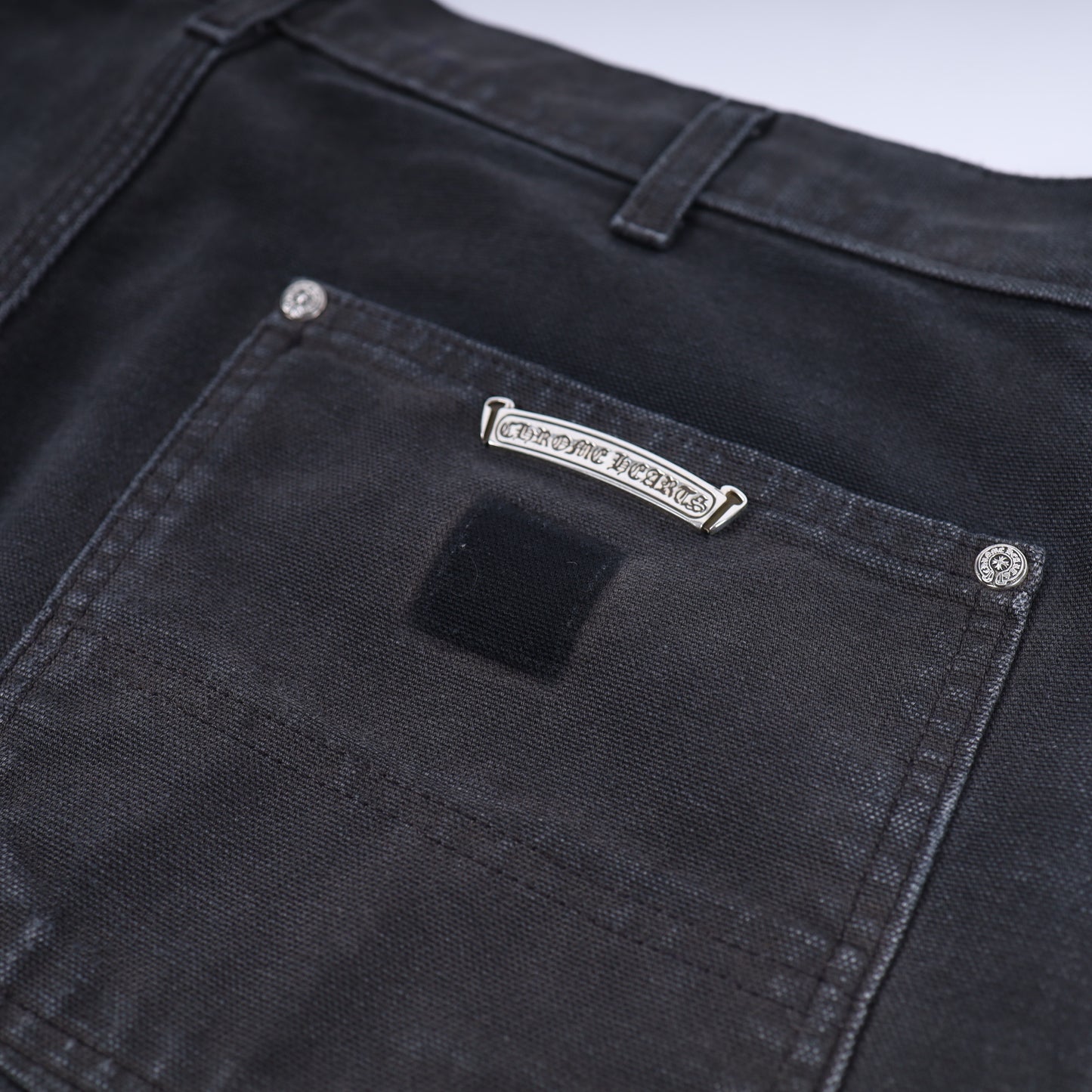 SEX RECORDS BLACK DOUBLE KNEE PANTS