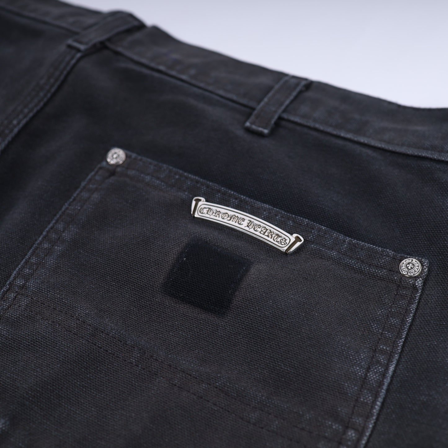 SEX RECORDS BLACK DOUBLE KNEE PANTS