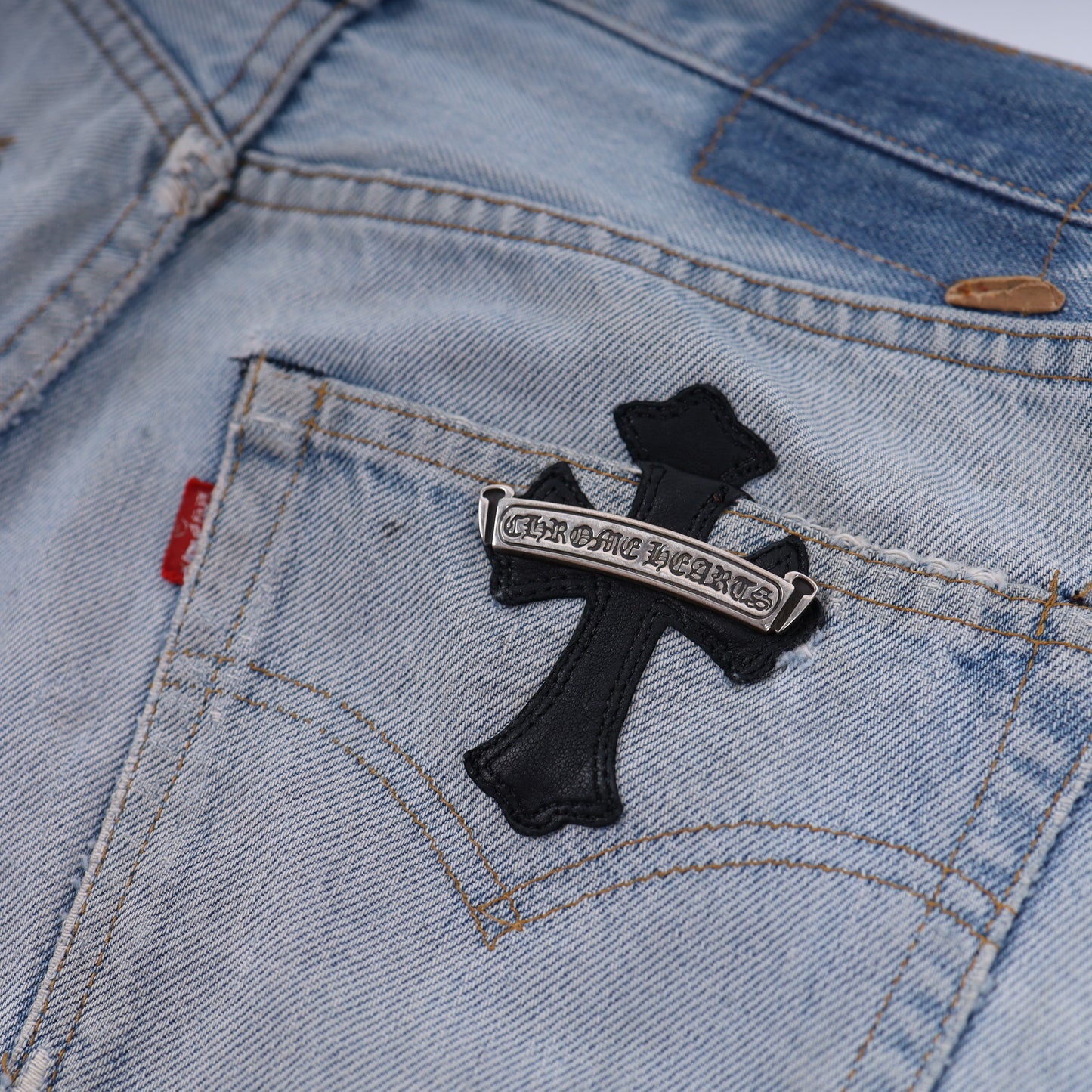 BLACK CROSS PATCH 501 LEVI'S DENIM