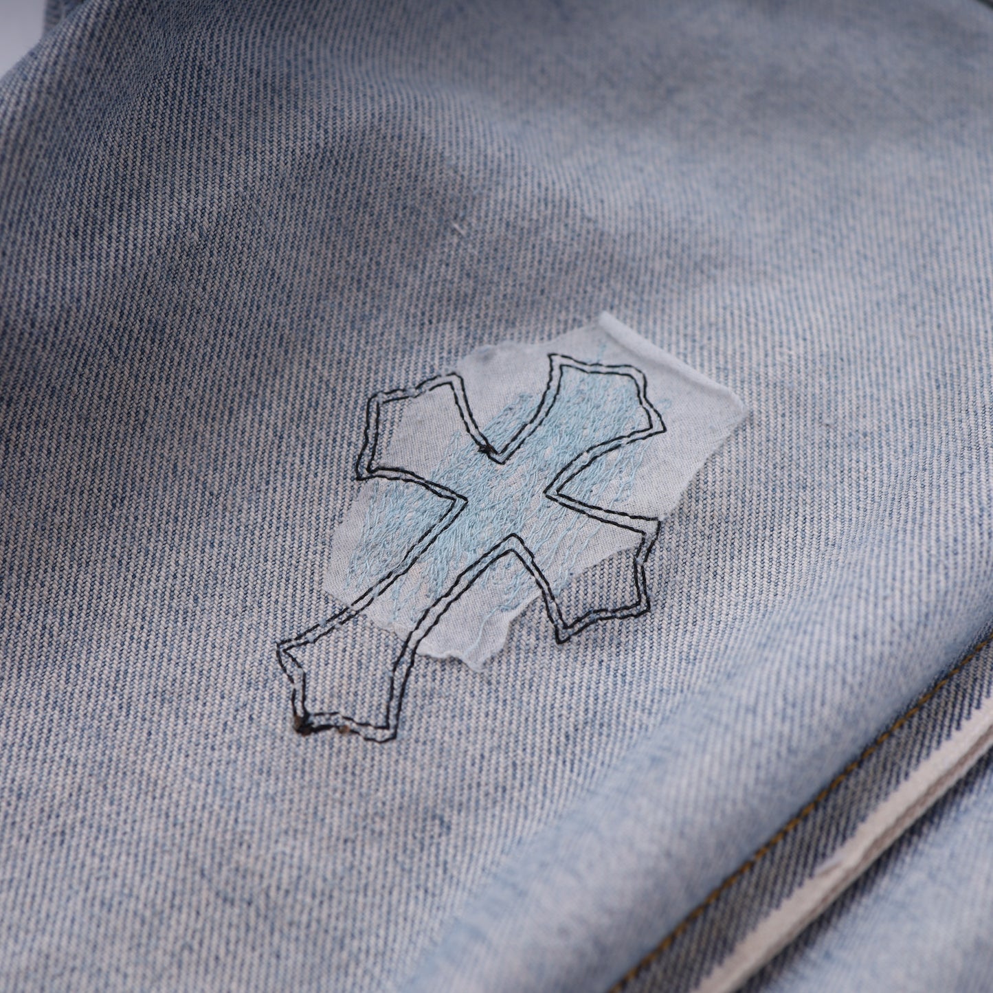 BLACK CROSS PATCH 501 LEVI'S DENIM