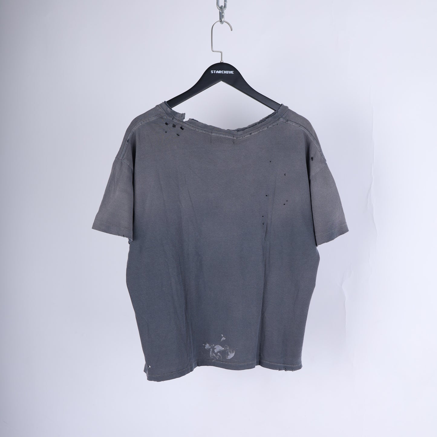 ERD GREY PAINTED LOGO TSHIRT SZ L