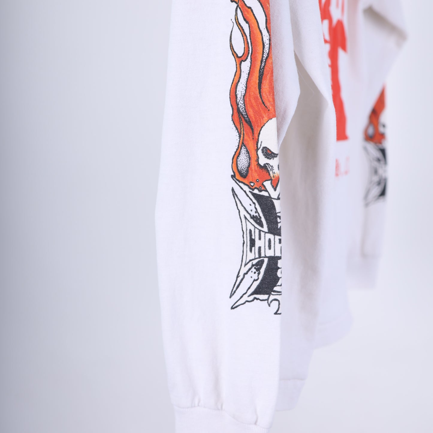 VINTAGE WHITE WEST COAST CHOPPERS WCC FLAME LONG SLEEVE