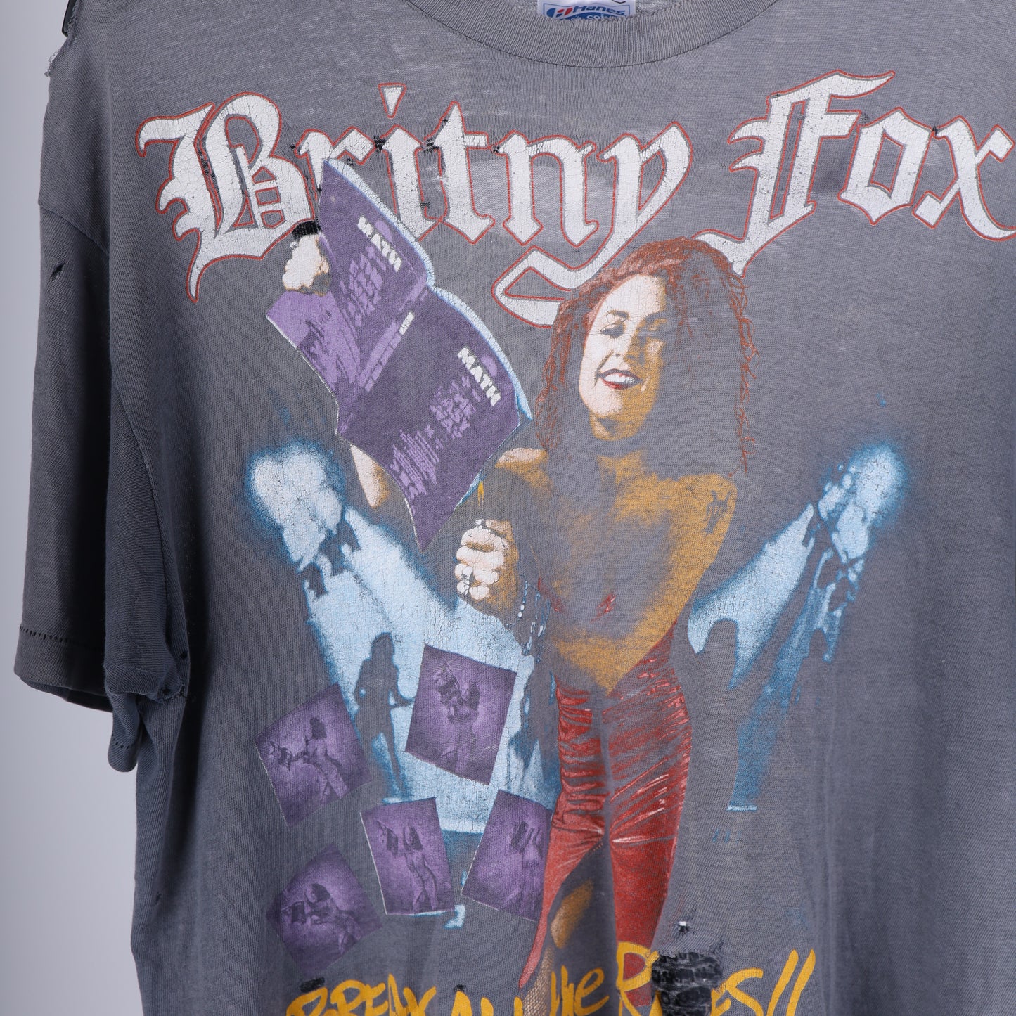 VINTAGE BRITNY FOX FADED THRASHED BAND T-SHIRT