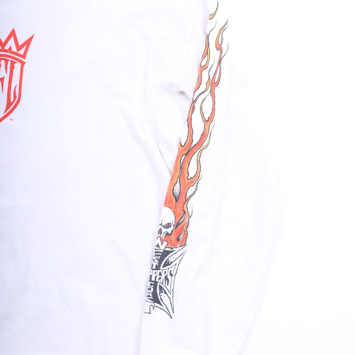 WCC WEST COAST CHOPPERS WHITE FLAME LOGO LONG SLEEVE