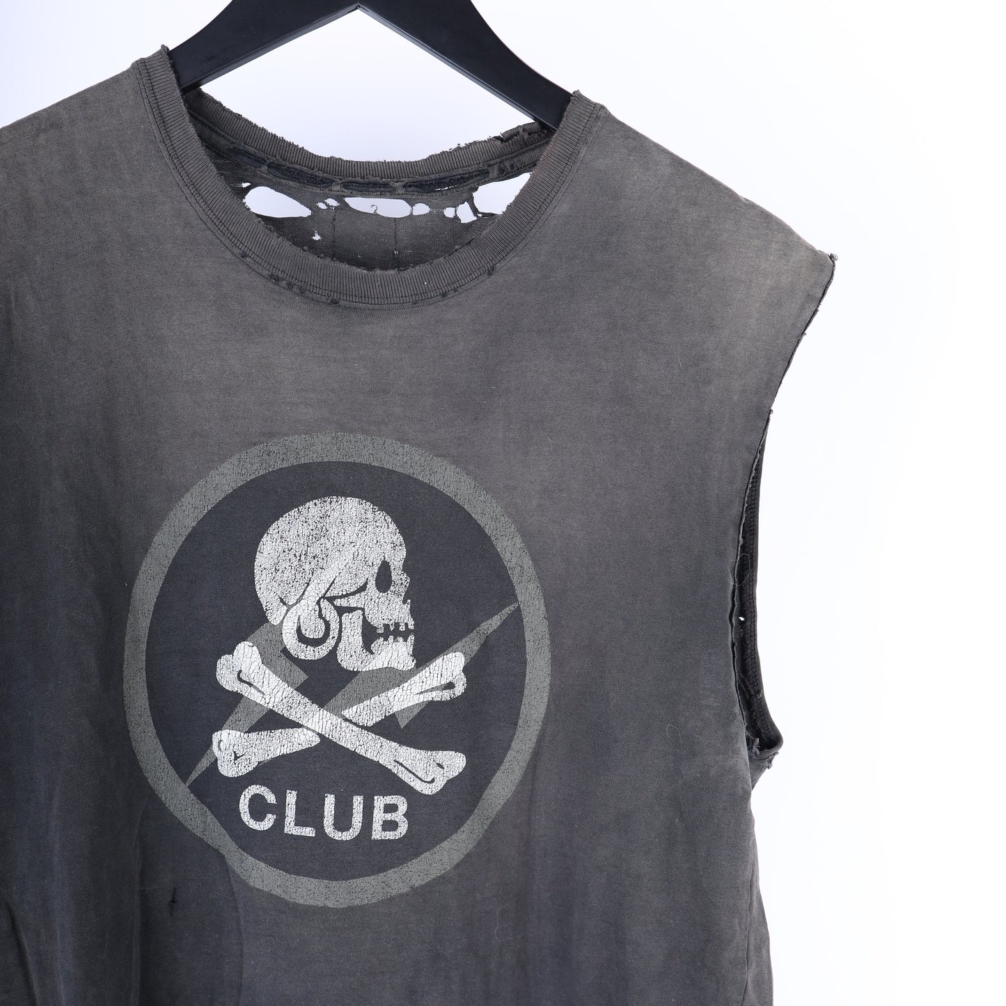 FRAGMENT X NEIGHBORHOOD FADED THRASHED CUT OFF T-SHIRT TANK TOP