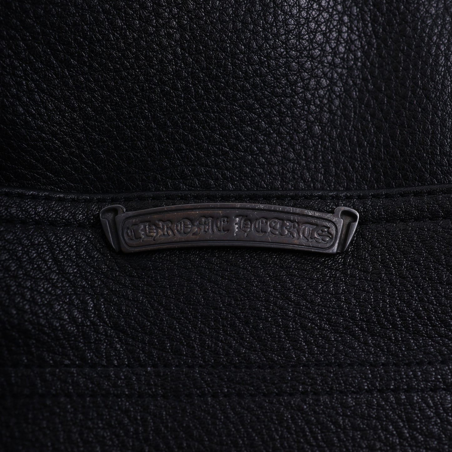 CHROME HEARTS BLUE FLEUR ST. BARTHS EXCLUSIVE LEATHER PANTS