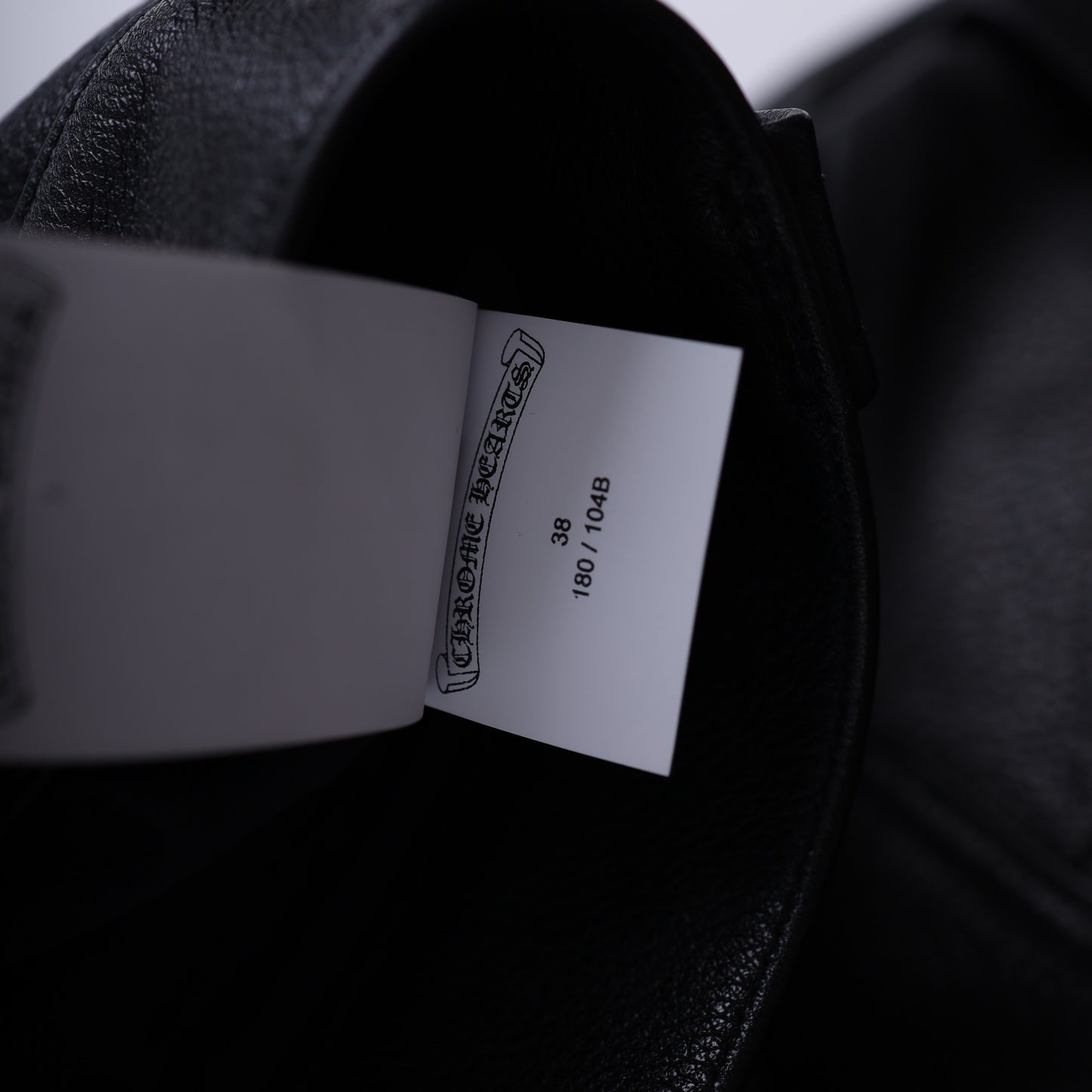 CHROME HEARTS BLUE FLEUR ST. BARTHS EXCLUSIVE LEATHER PANTS