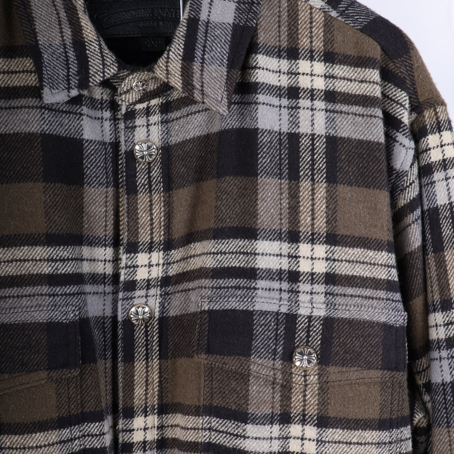 Chrome Hearts Green/ Brown Sherpa Lined Flannel
