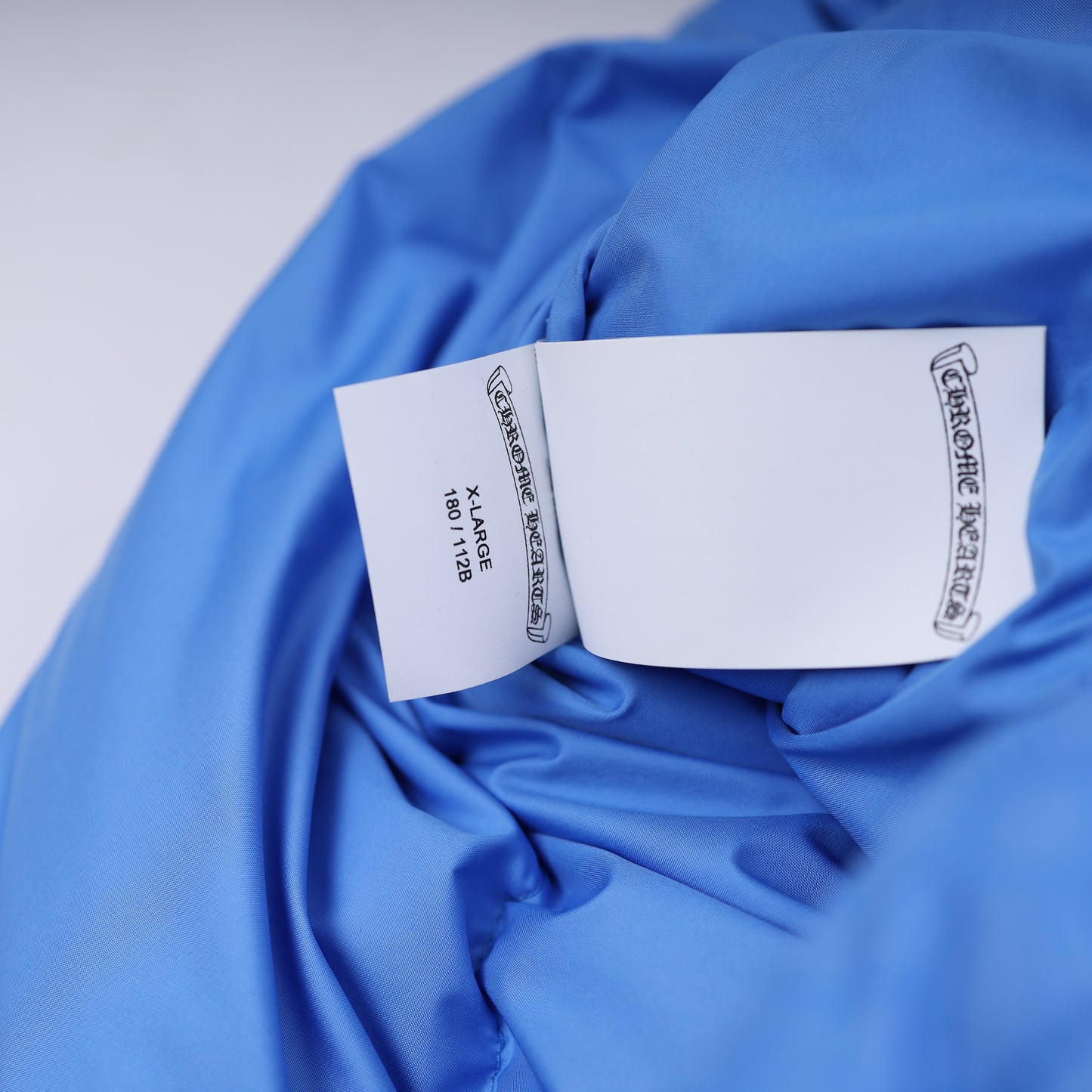 CHROME HEARTS BLUE PLUS MONOGRAM DOWN PUFFER JACKET