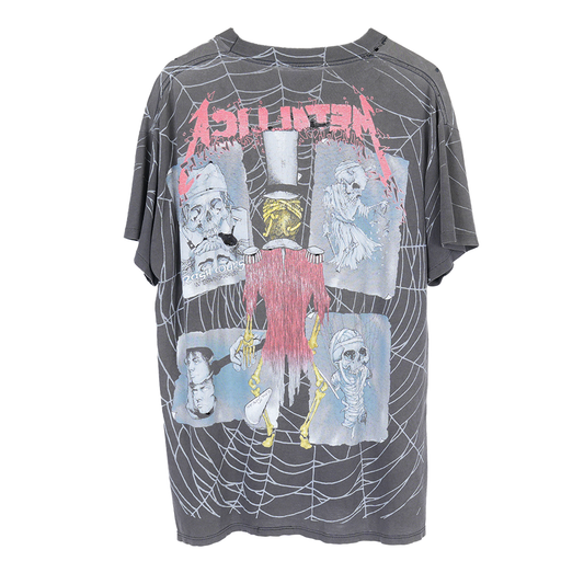 VINTAGE THRASHED FADED METALLICA RING MASTER AOP TEE