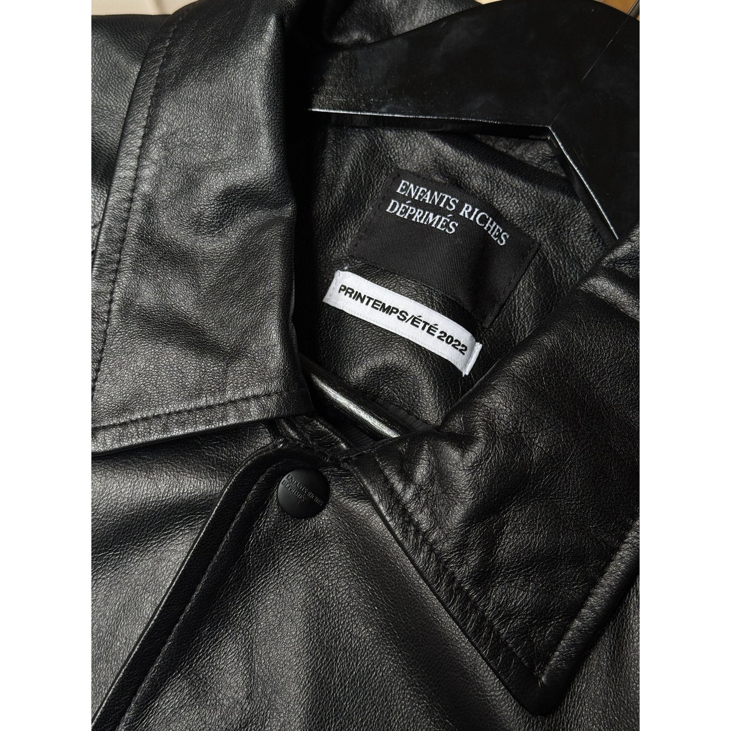 ERD Leather Techno Logo Coach Jacket XL