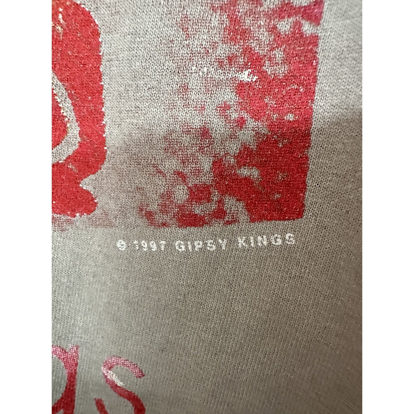 FADED GREY THRASHED GYPSY KINGS VINTAGE TOUR T-SHIRT