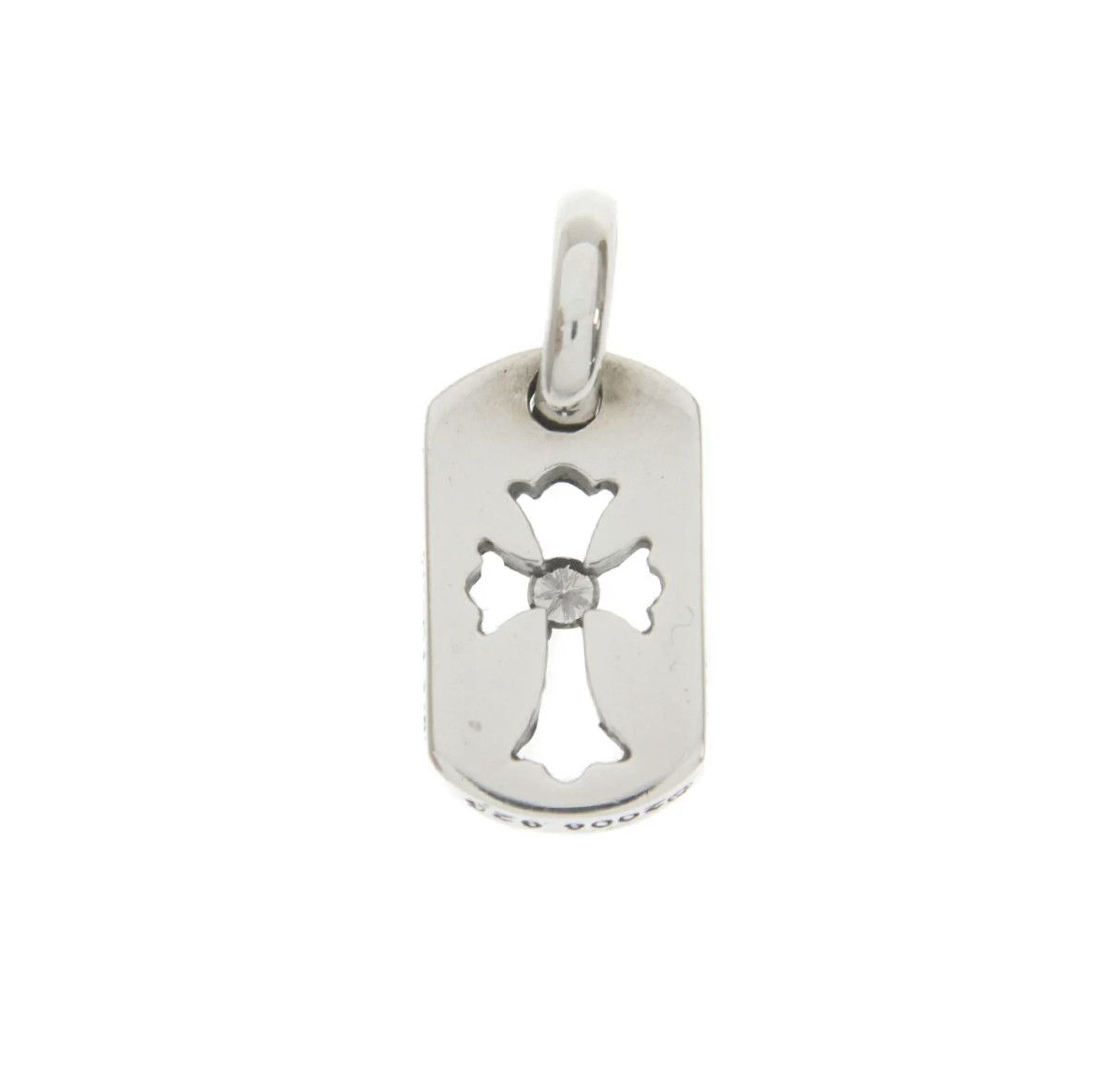 Tiny Dog Tag Chrome Hearts Pave Diamond