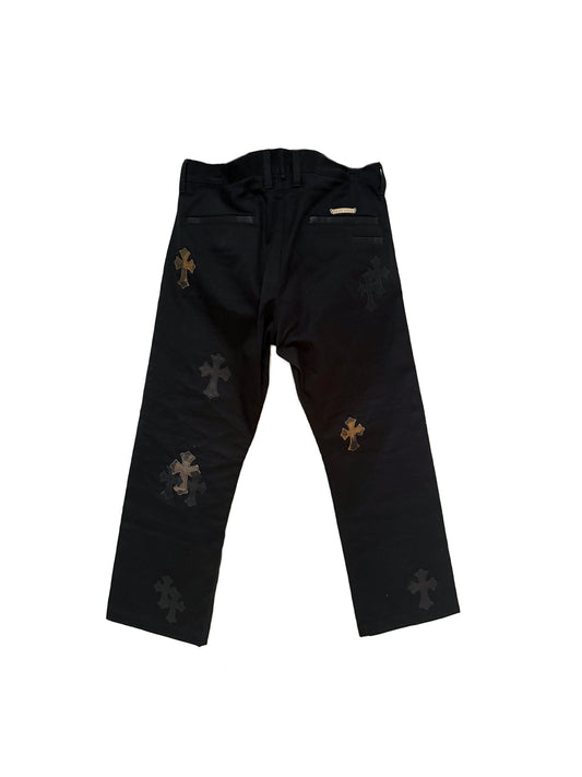 Chrome Hearts Army Camo Cross Patch Black Chino Pants