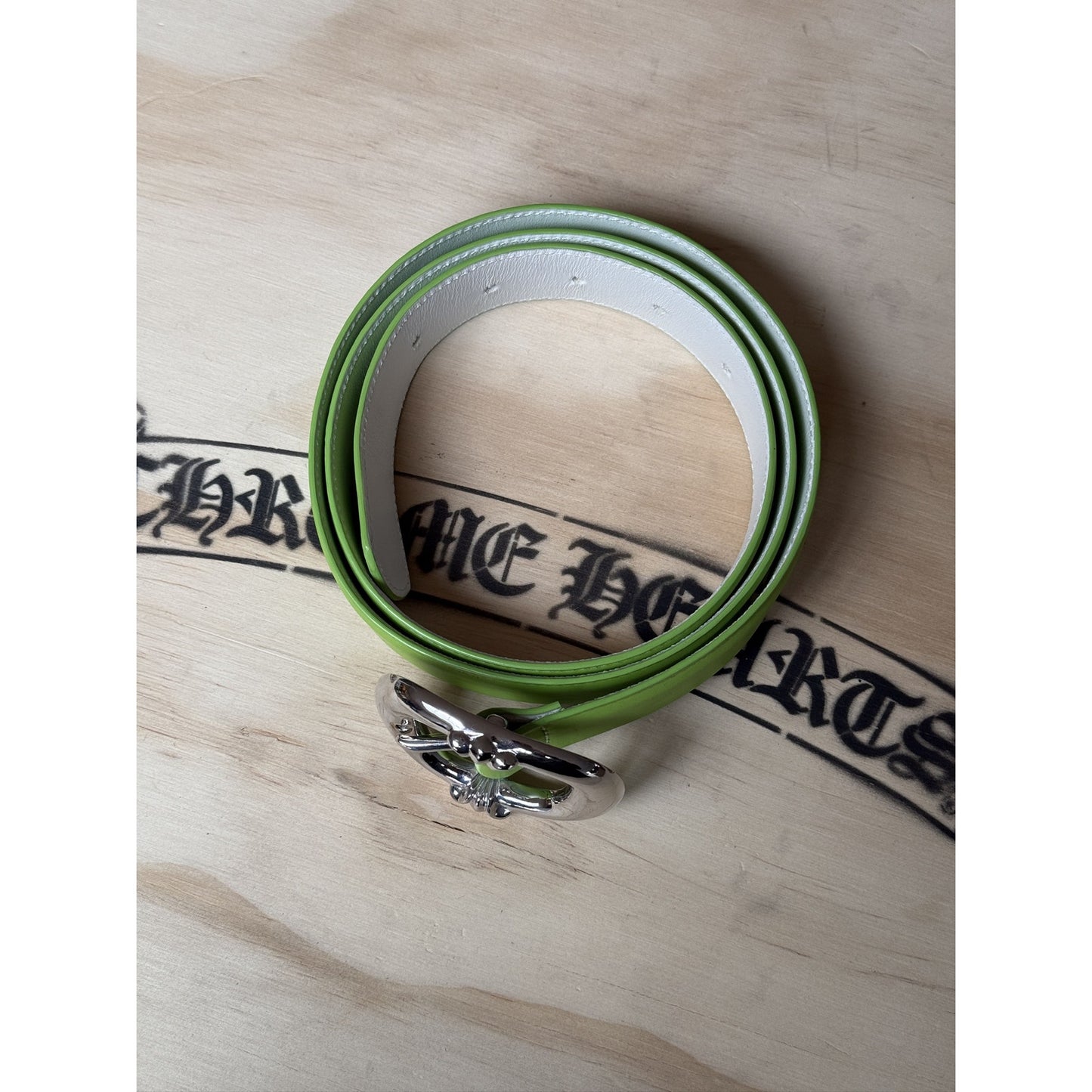 LIME GREEN CHROME HEARTS GUNSLINGER BELT