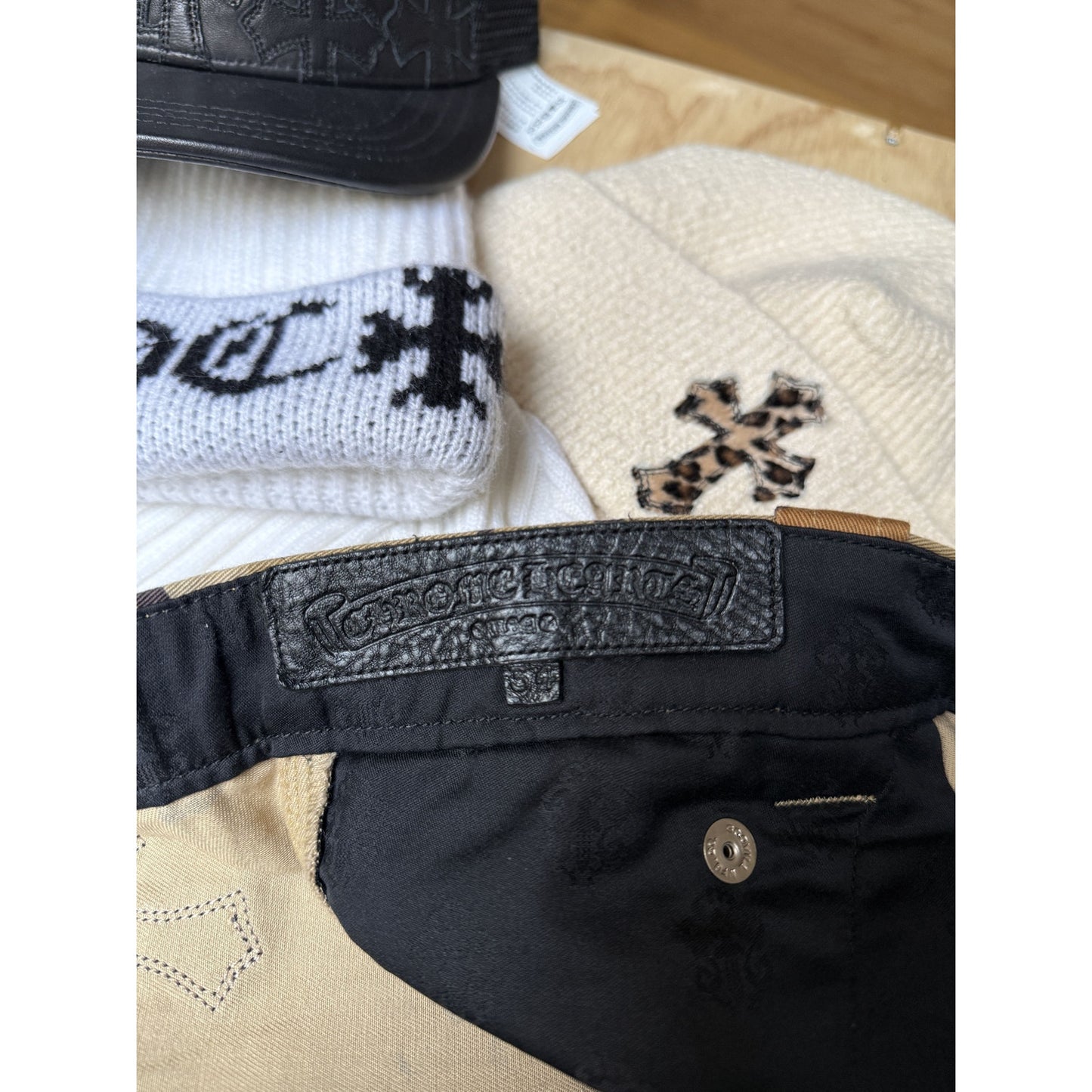 CHROME HEARTS SEX RECORDS DESERT CAMO CROSS PATCH SHORTS