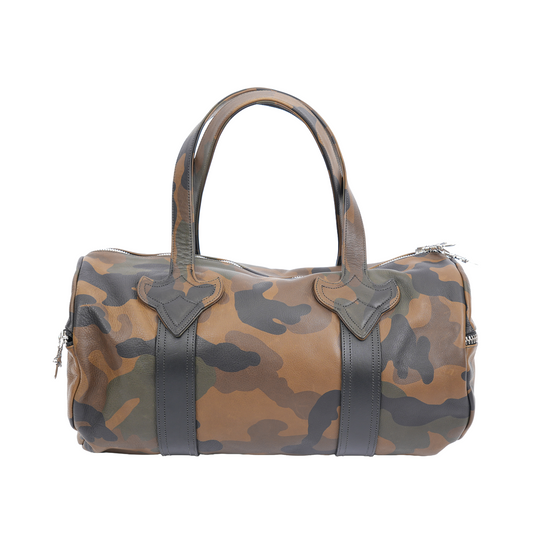 CHROME HEARTS CAMO LEATHER MINI DUFFLE