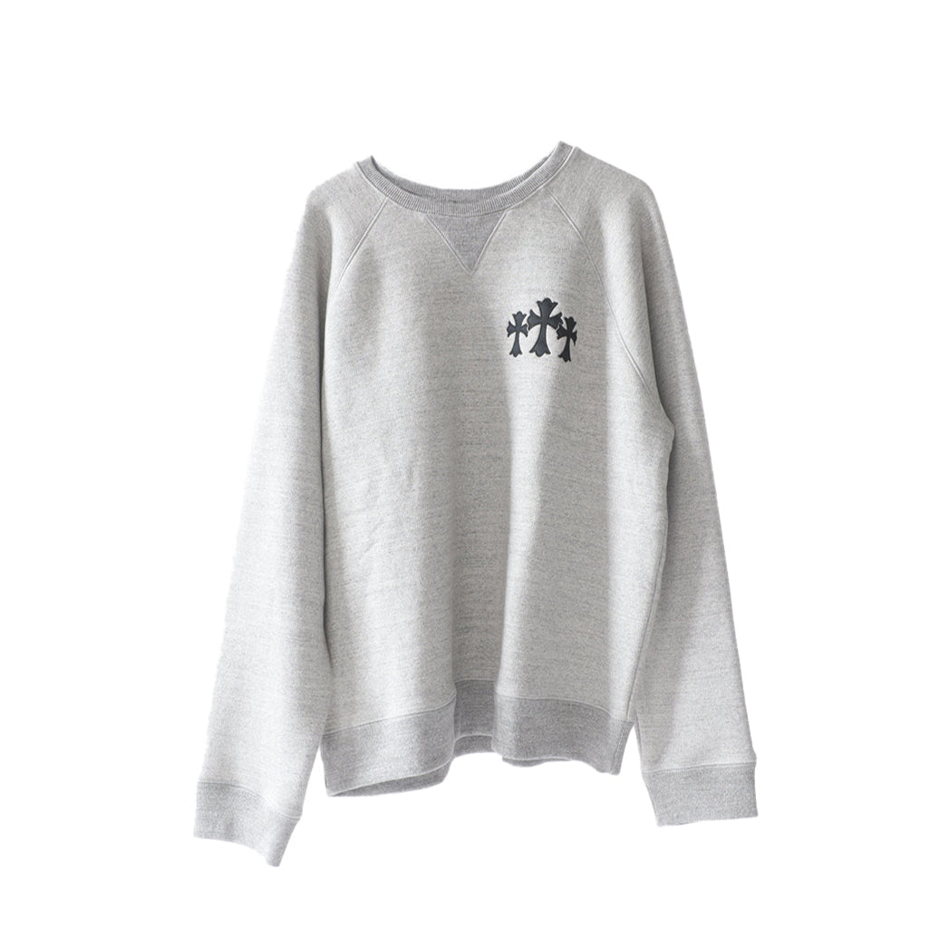 CH CEMETERY BLACK PATCH HEATHER GREY CREWNECK