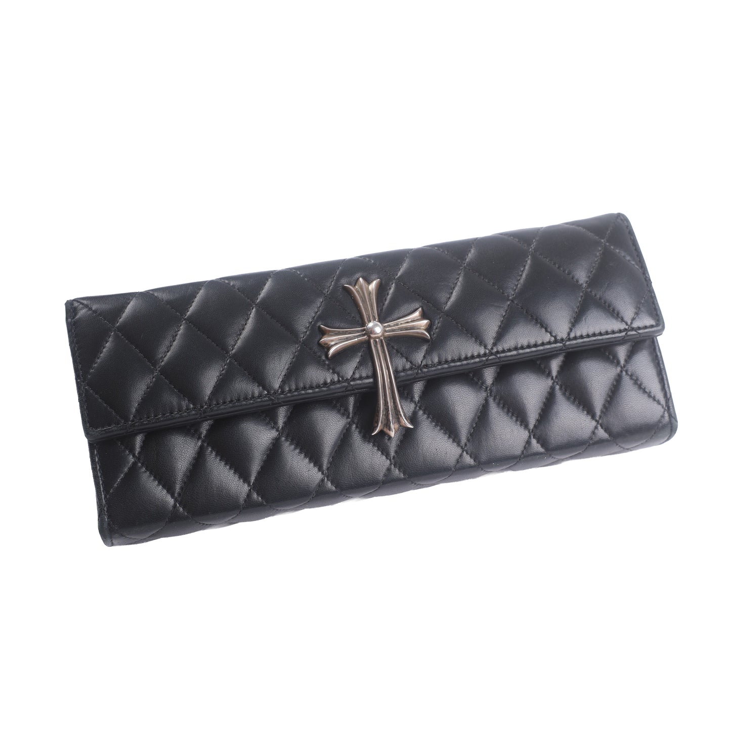Chrome Hearts Quilted Leather Cross Clutch