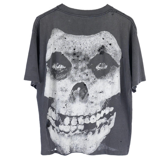 Misfits Thrashed Faded Green Skull Tee