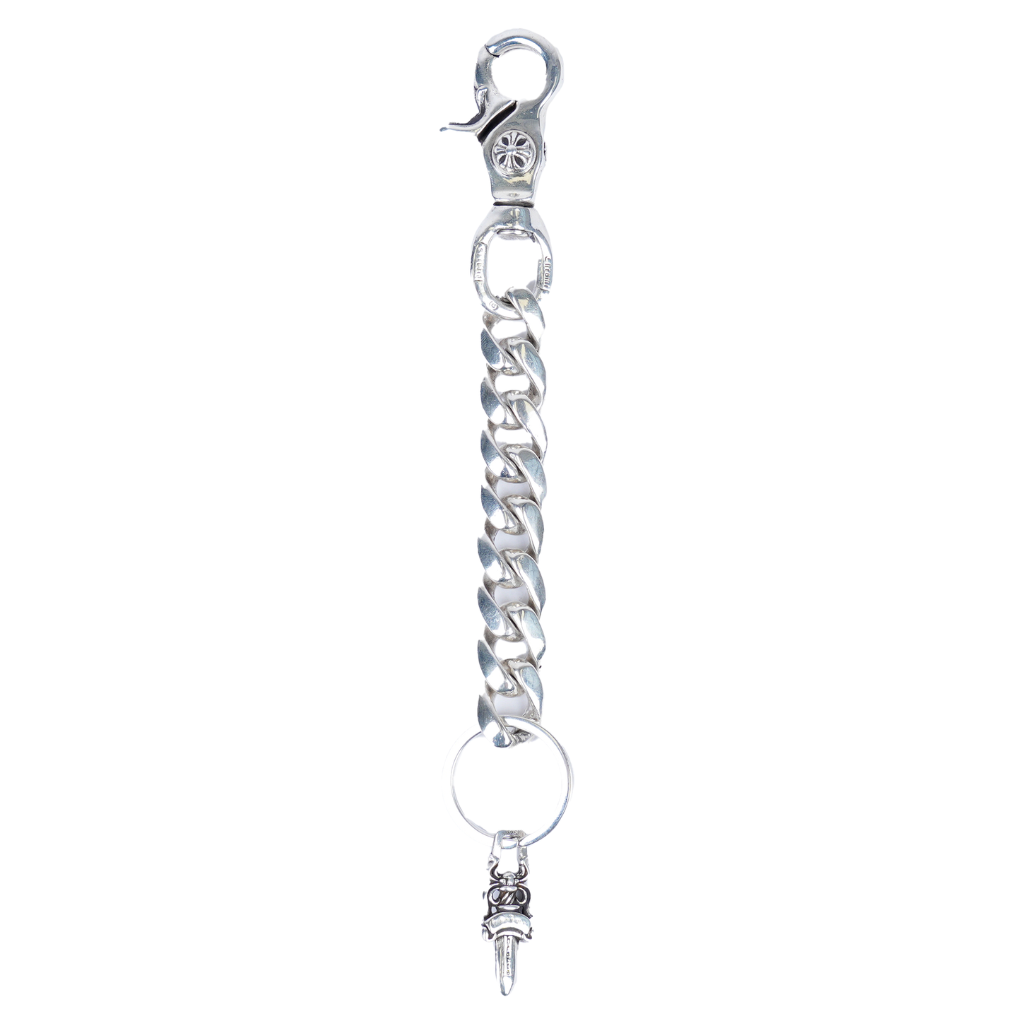 CHROME HEARTS CUBAN LOBSTER KEYCHAIN WITH DAGGER KEYRING
