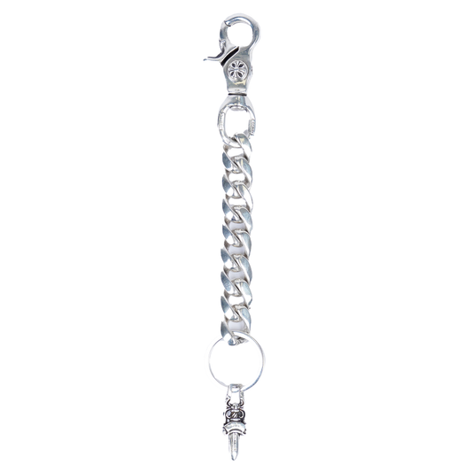 CHROME HEARTS CUBAN LOBSTER KEYCHAIN WITH DAGGER KEYRING