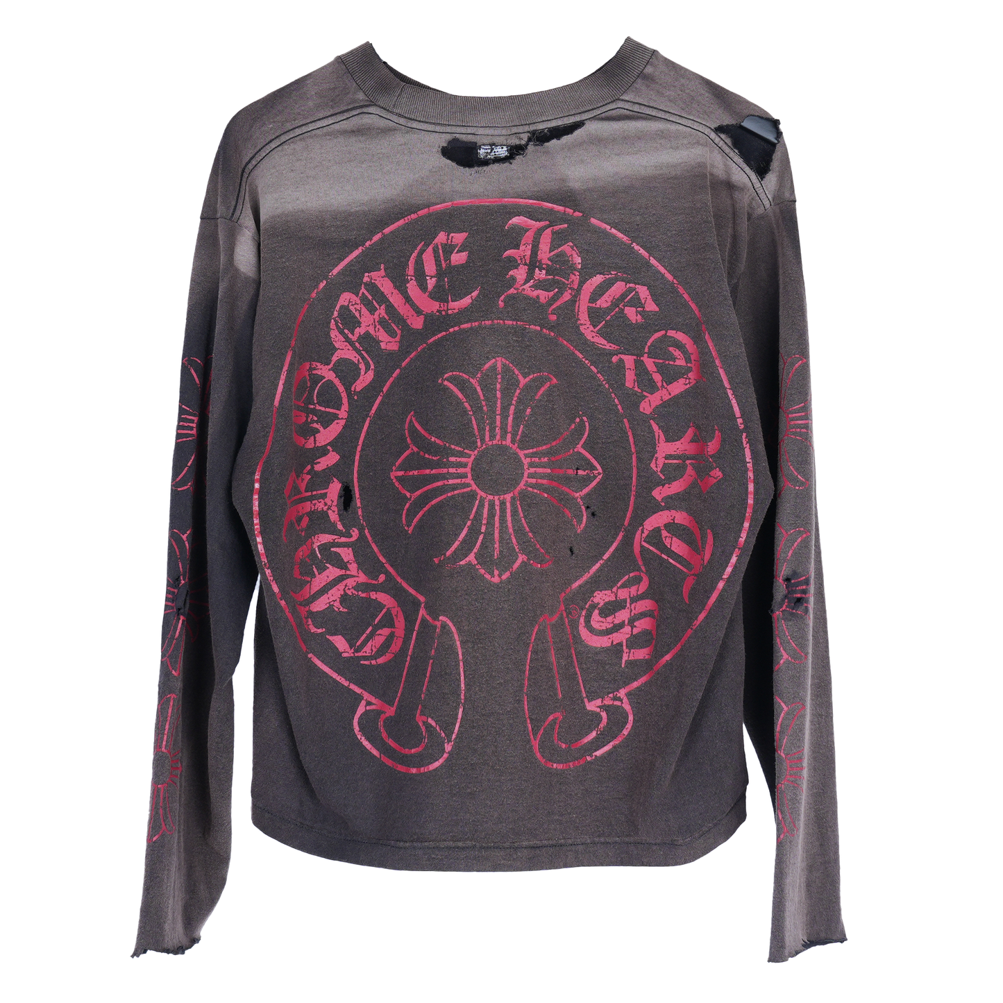 Chrome Hearts Vintage Black/Red Horseshoe Longsleeve