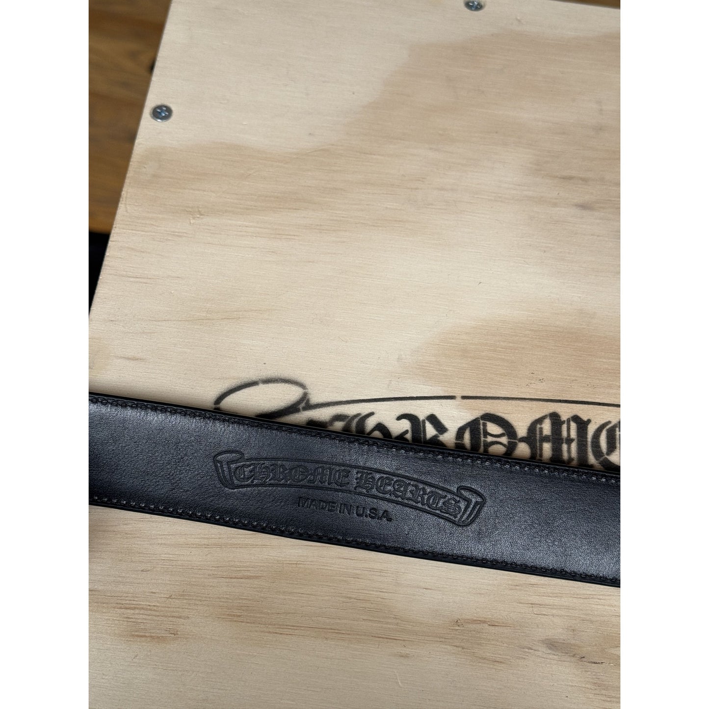 chrome hearts cross buckle belt