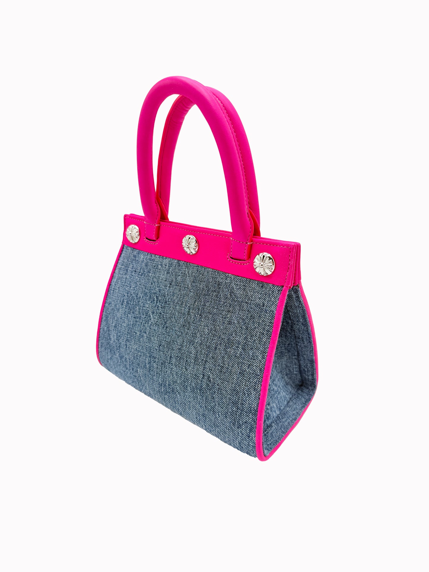 Chrome Hearts Drew Multicolor Patch Purse Pink/Denim