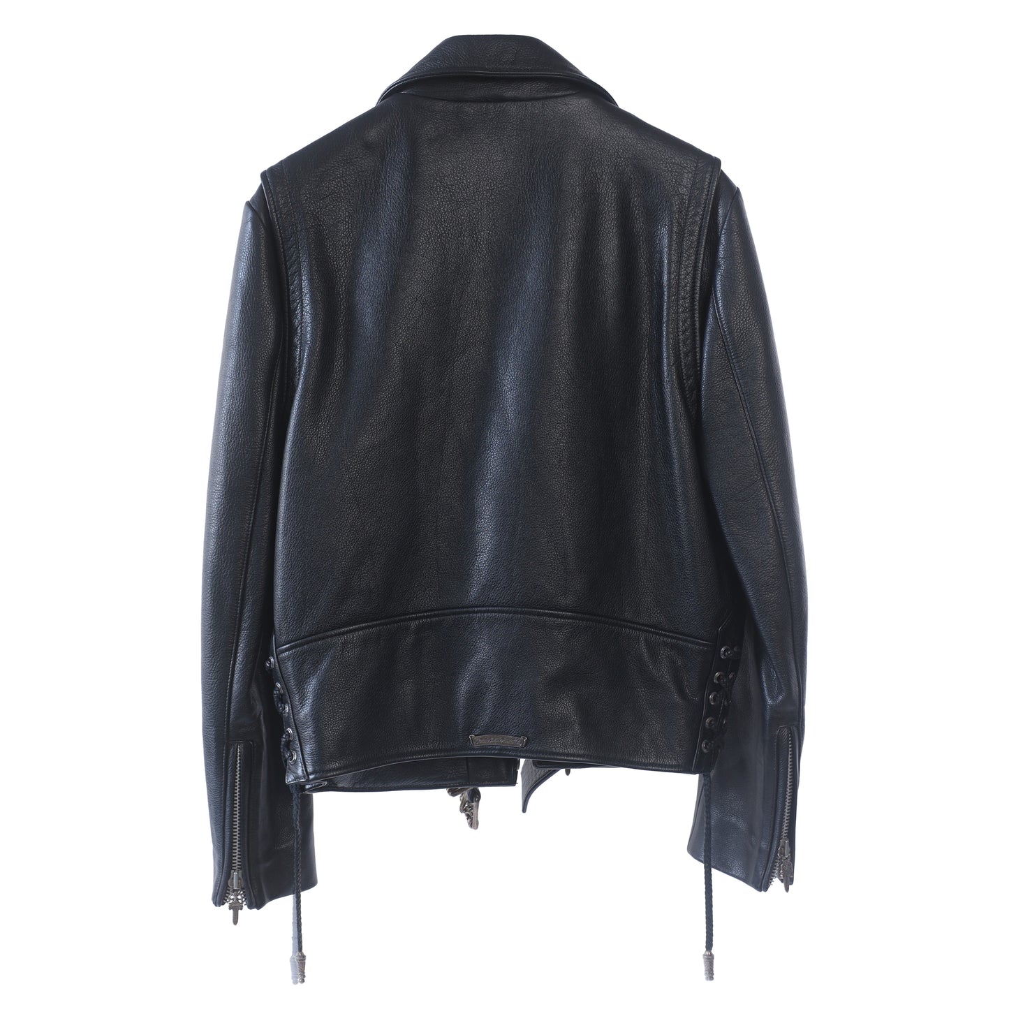 Chrome Hearts JJ Dean Hermes Scarf Lined Leather Jacket