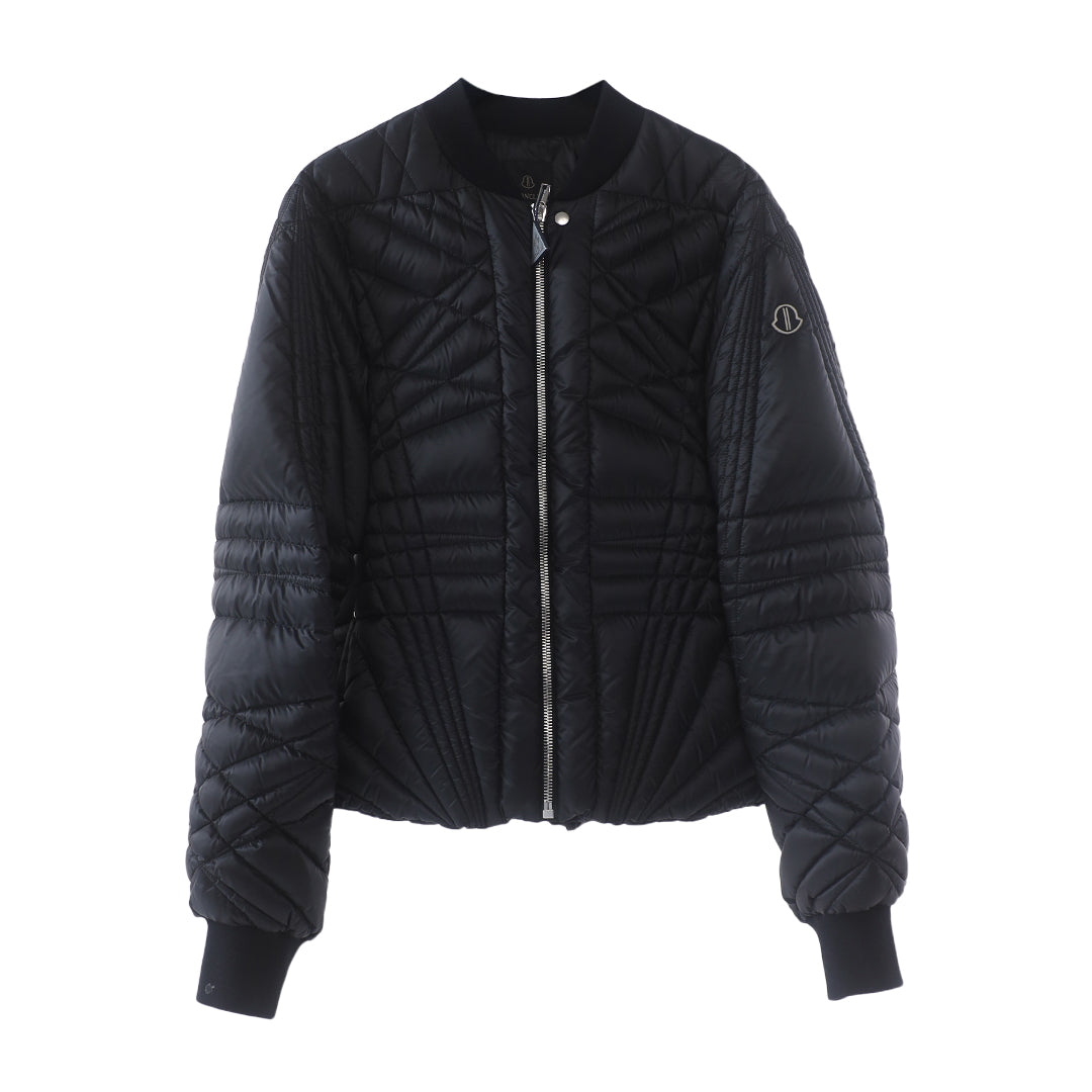 Moncler + Rick Owens Black Megapenta Flight Bomber Jacket