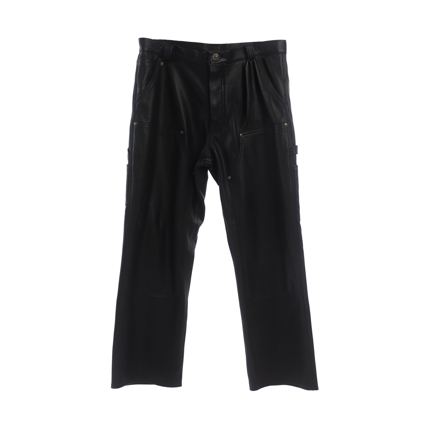 Chrome Hearts Leather Double Knee Carpenter Pants