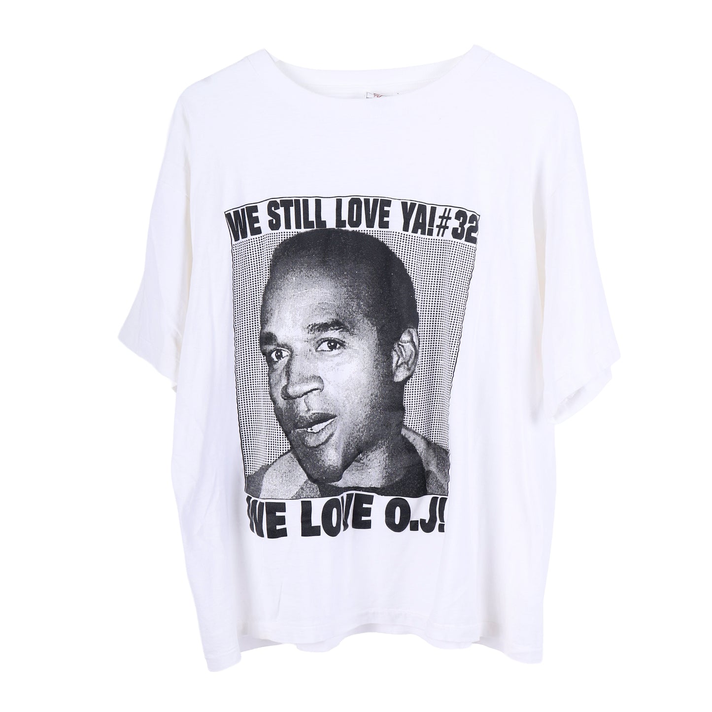 WE STILL LOVE YA #32 O.J. SIMPSON VINTAGE WHITE T-SHIRT