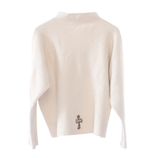 Chrome Hearts Pima Cotton Cheetah Patch Sweater