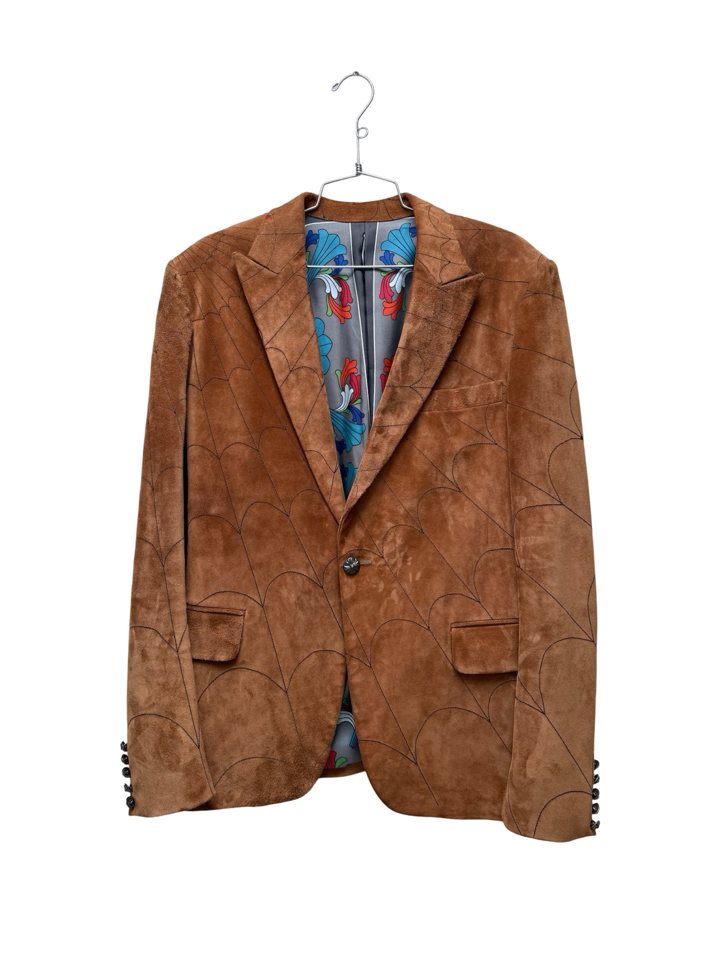 1/1 Chrome Hearts Suede Suit + Pants