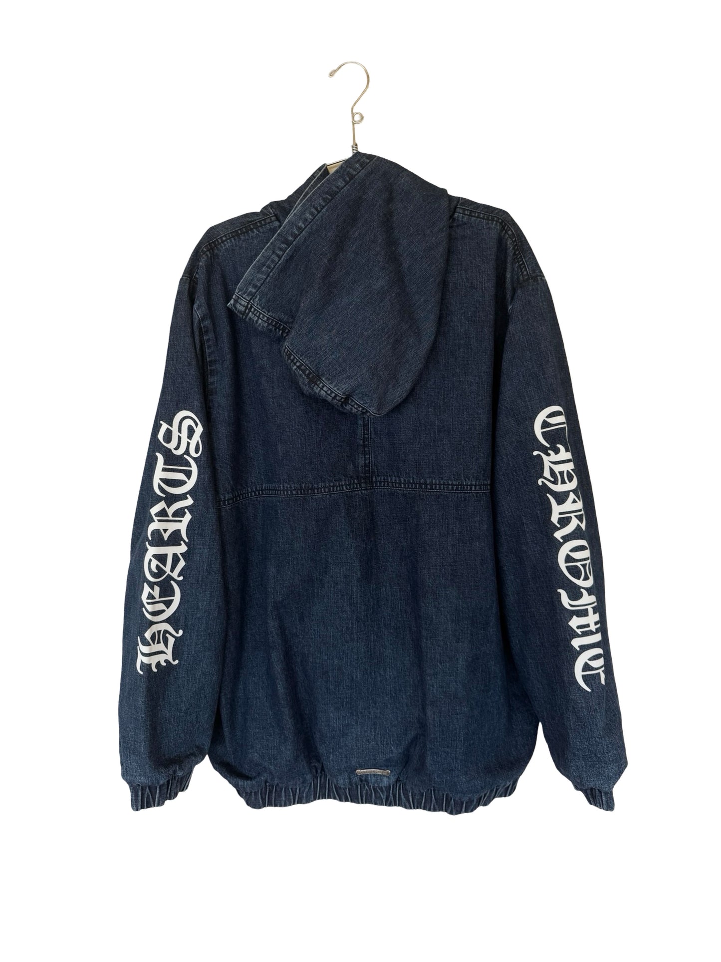 Chrome Hearts Blue & White Cross Patch Denim Anorak
