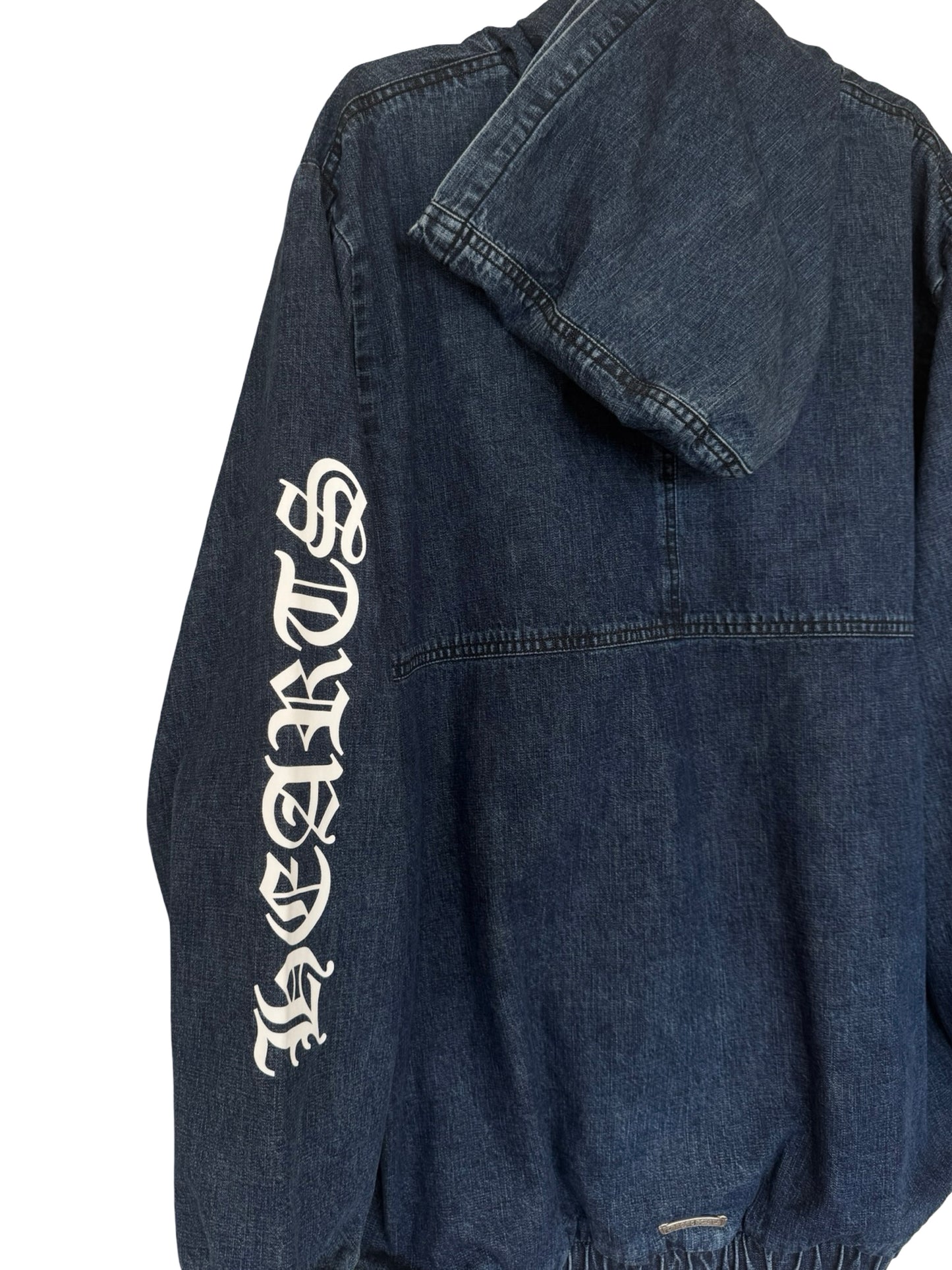 Chrome Hearts Blue & White Cross Patch Denim Anorak