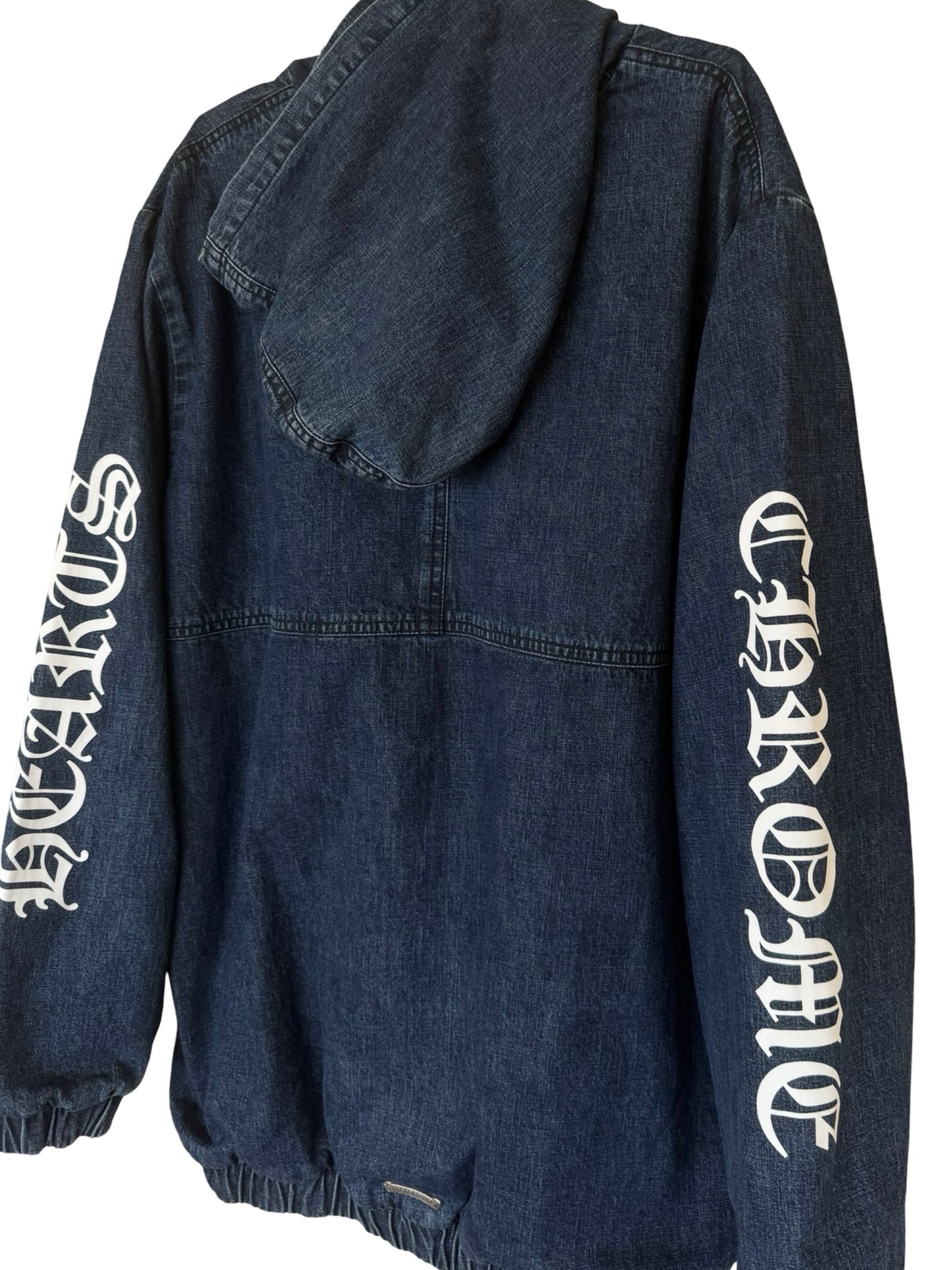 Chrome Hearts Blue & White Cross Patch Denim Anorak