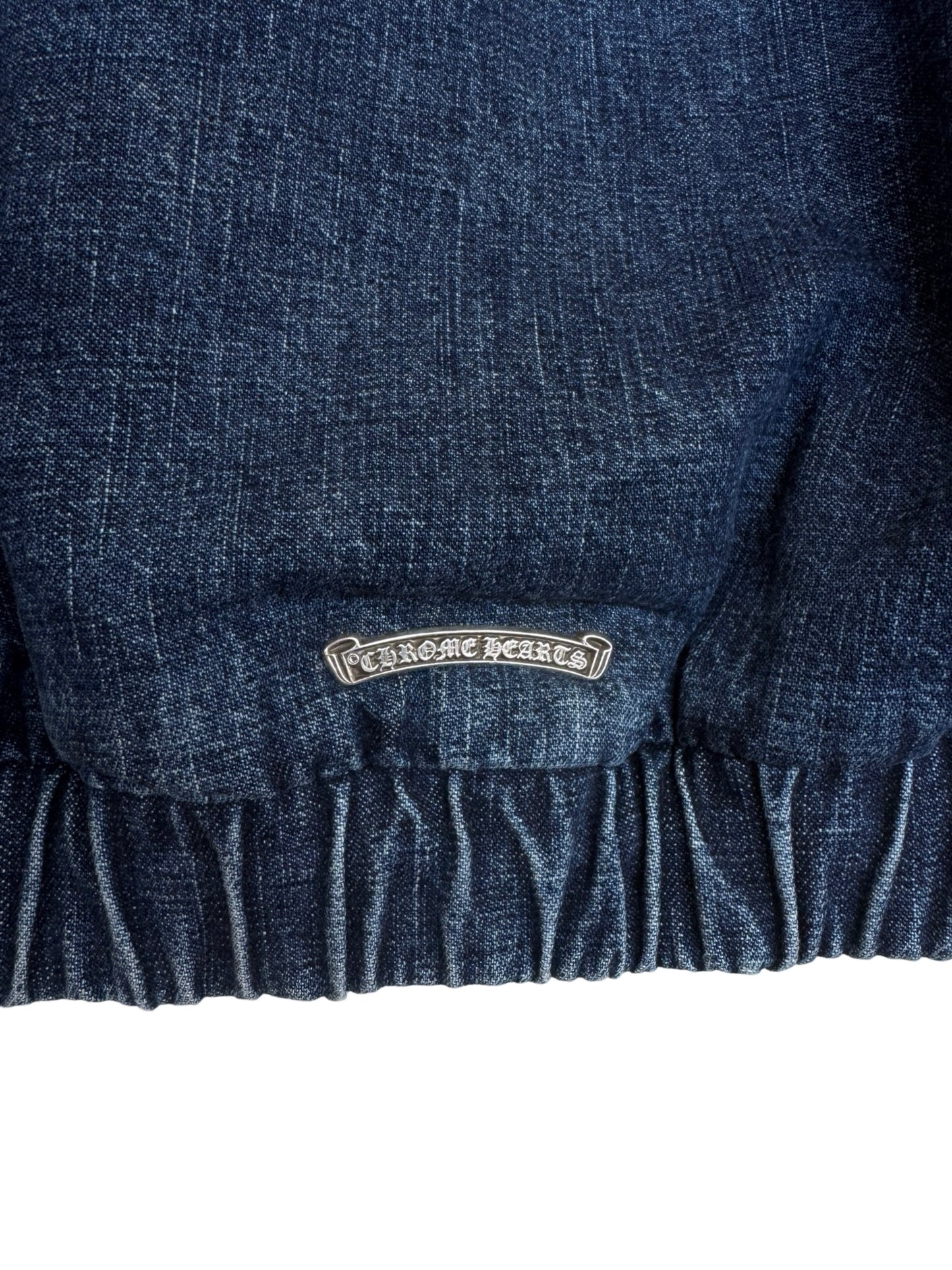 Chrome Hearts Blue & White Cross Patch Denim Anorak