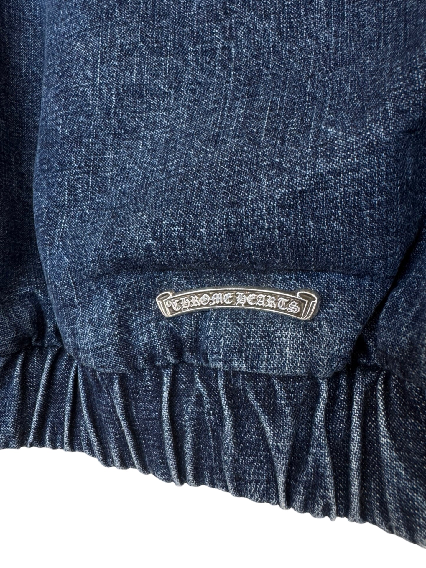 Chrome Hearts Blue & White Cross Patch Denim Anorak