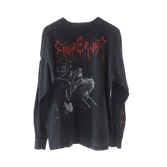 Vintage Emperor 1993 Dark Horse Rider Black Metal Vintage Long Sleeve
