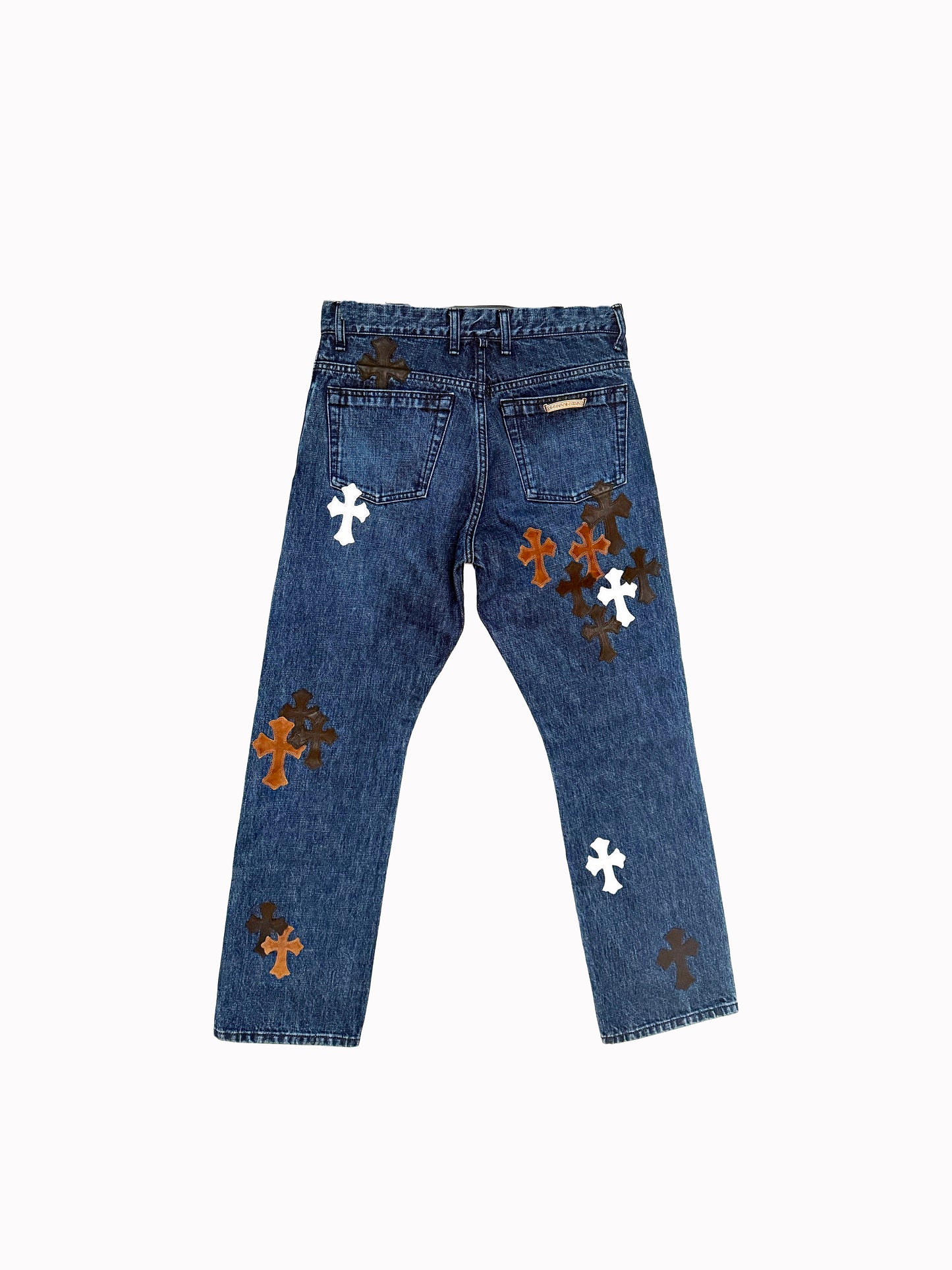 Chrome Hearts Turbo Diesel Fleur Knee Denim